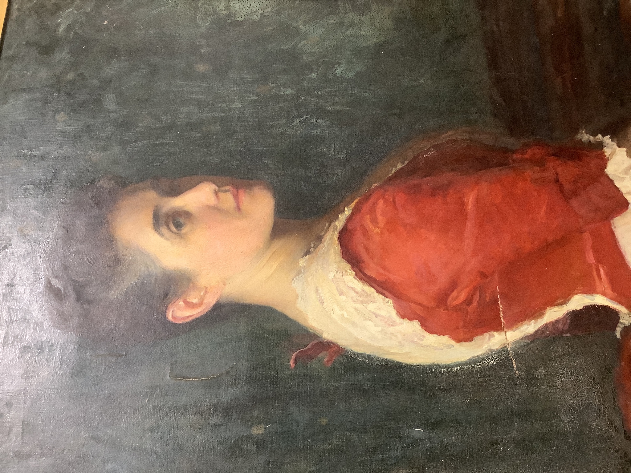 Frederick Samuel Beaumont, R.I. (b.1861, exh.1884-1922), a pair of oils on canvas, portrait of Ellen Margaret Hall (1848-1944), unsigned, 83 x 62cm, together with a portrait of Francis Muir (1839-1912), unsigned, 83 x 61